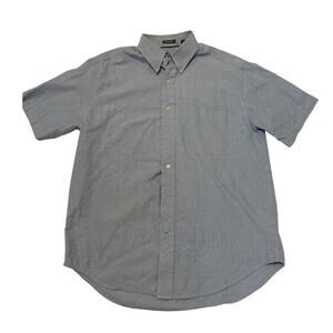 St. John’s Bay Button Down Shirt Men’s XL Worry Free Blue Short Sleeve Casual